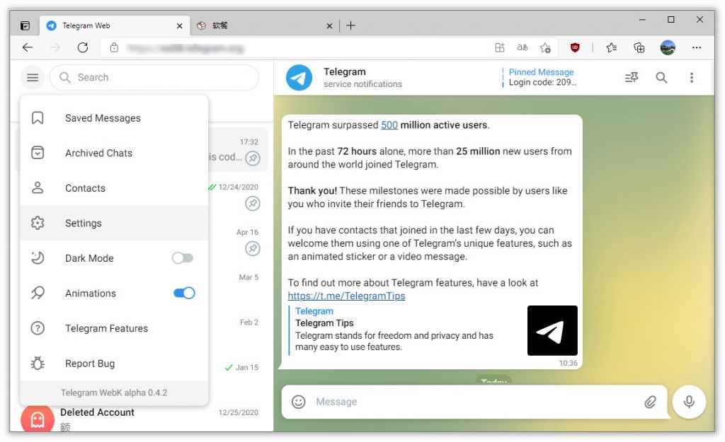 Telegram 的便携版