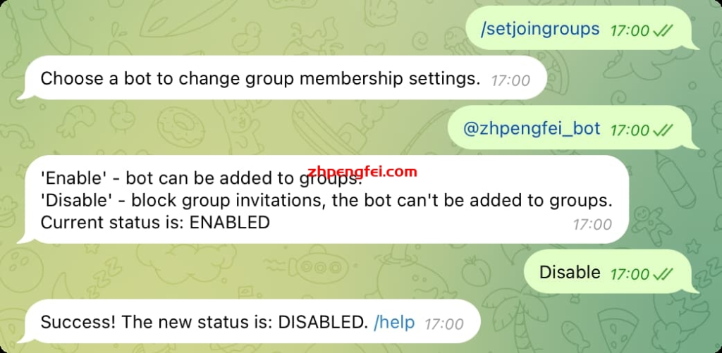 Telegram 如何创建属于自己的私聊Bot